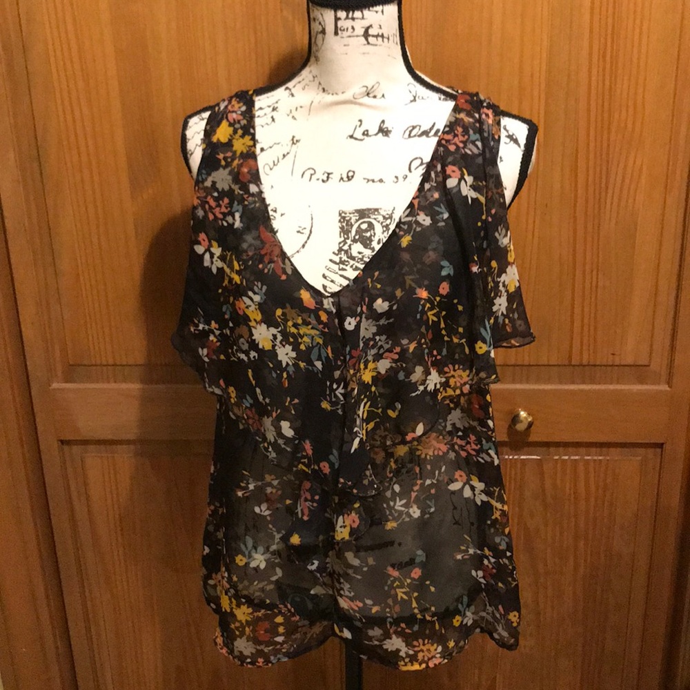 💕Floral print tunic / tank top. Vintage. Medium.